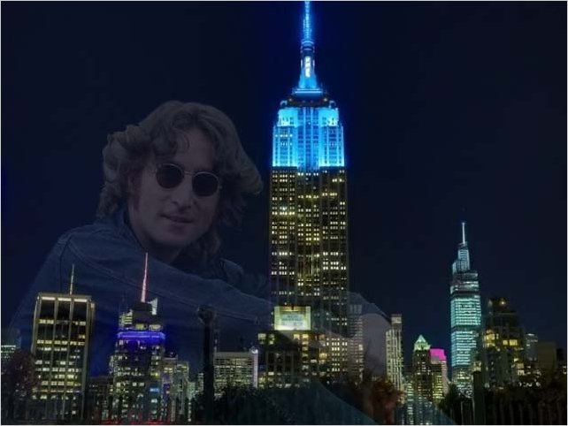 Nueva York se ilumina de azul para recordar a John Lennon por su cumpleaÃ±os 80