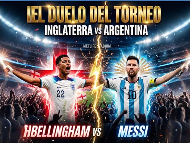 Análisis Semifinal Mundial 2026: Inglaterra vs Argentina — Bellingham y Messi se enfrentarán en el duelo del torneo