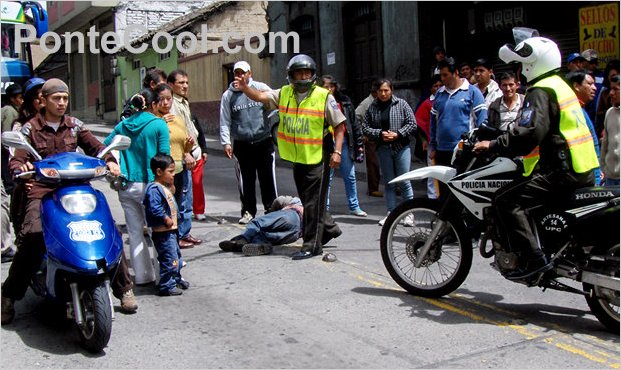 Imprudencia y falta de conciencia produjo el atropello de una persona de la tercera edad en la 13 de abril