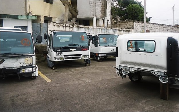 PolicÃ­a incauta cabinas de vehÃ­culos de dudosa procedencia en Tungurahua