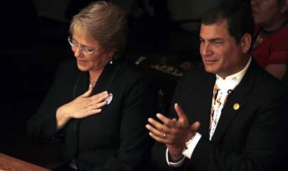 El Gobierno de Ecuador otorga una condecoraciÃ³n a Michelle Bachelet