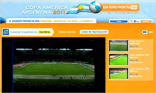 YouTube emitirÃ¡ la Copa AmÃ©rica en directo