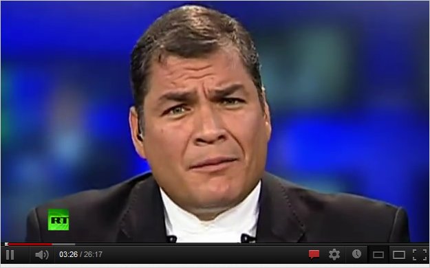 Julian Assange entrevista al presidente de Ecuador, Rafael Correa