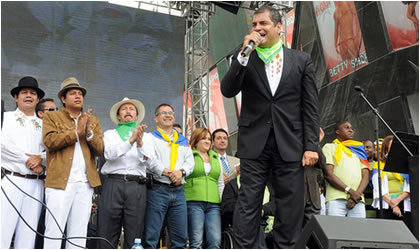 Sectores empresariales de Tungurahua se reÃºnen con el Presidente Rafael Correa.