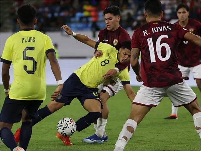 Ecuador empat� ante Venezuela y sigue en lo m�s alto de la Zona A del Preol�mpico