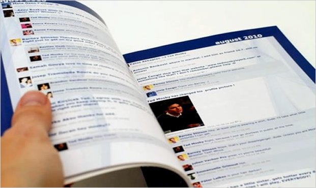 Egobook un libro generado de todas tus actividades en Facebook