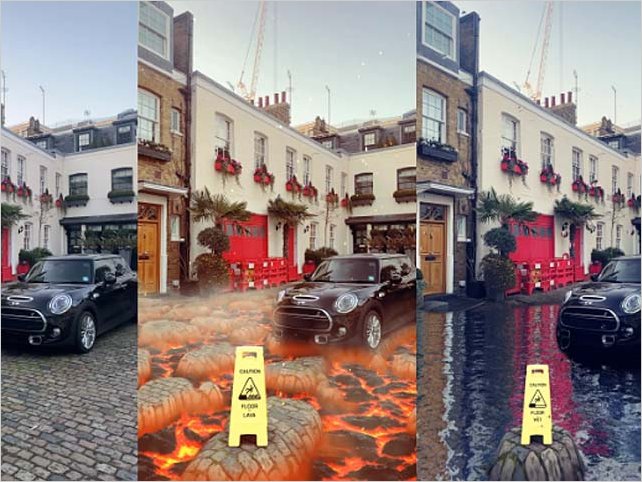 Nuevo filtro de Snapchat convierte el piso en lava o agua
