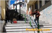 50% de la remodelaci�n de las gradas de la Loja que dan a la 13 de Abril