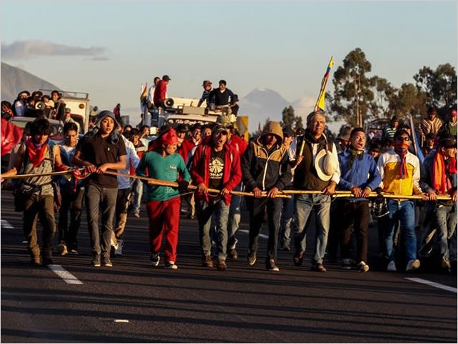 Marcha indÃ­gena ya ha recorrido 700 km y llegarÃ­a maÃ±ana a Quito