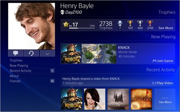 PlayStation 4: Sony publica algunas imÃ¡genes del interfaz de usuario