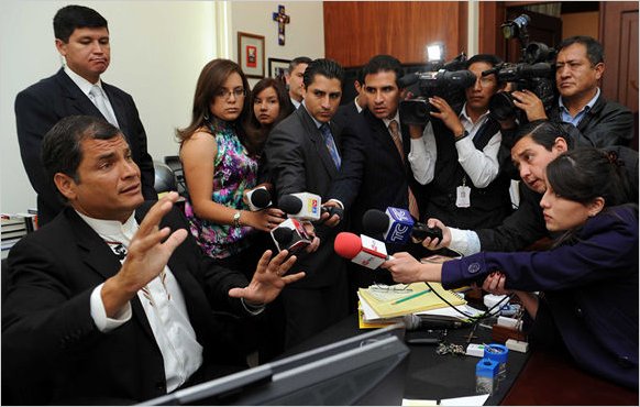 Presidente Correa denuncia manipulaciÃ³n de datos para desconocer legÃ­timo triunfo del SÃ