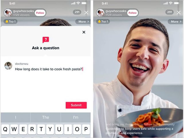 TikTok agrega nuevas opciones para las transmisiones en vivo