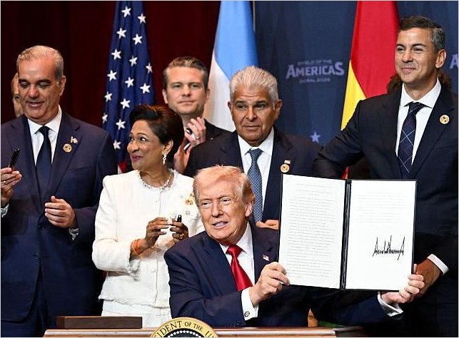 Trump anuncia la creación de una coalición militar anticarteles en la Cumbre Escudo de las Américas en Miami 