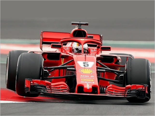 Vettel fue el m�s r�pido en una jornada con mal clima en Barcelona