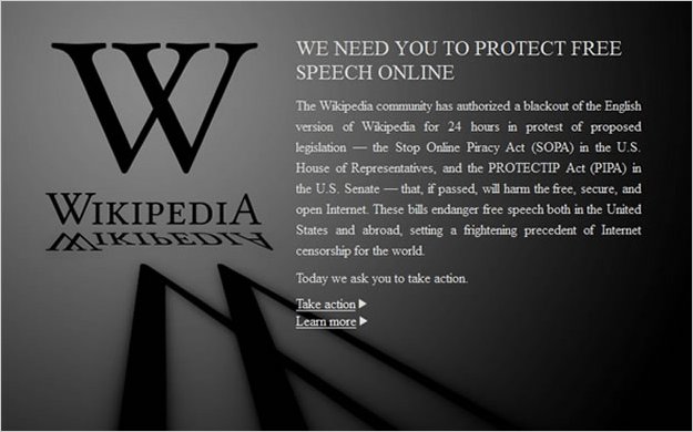 Diez mil sitios web apoyan la protesta digital